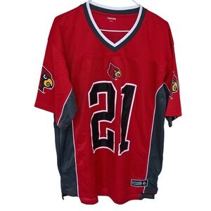 Red Louisville Cardinals Football Jersey Large Captivating‎ Apparel College NCAA